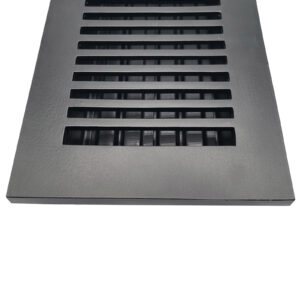 Heavy duty metal vent cover 4x10 inches black