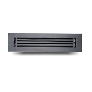 All metal cast Aluminum floor vent cover 2x14 inch matte black Model Express