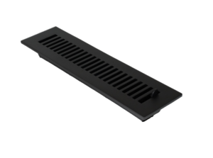 Cast Aluminum Floor register vent 2x14 inches black Model Rock Side