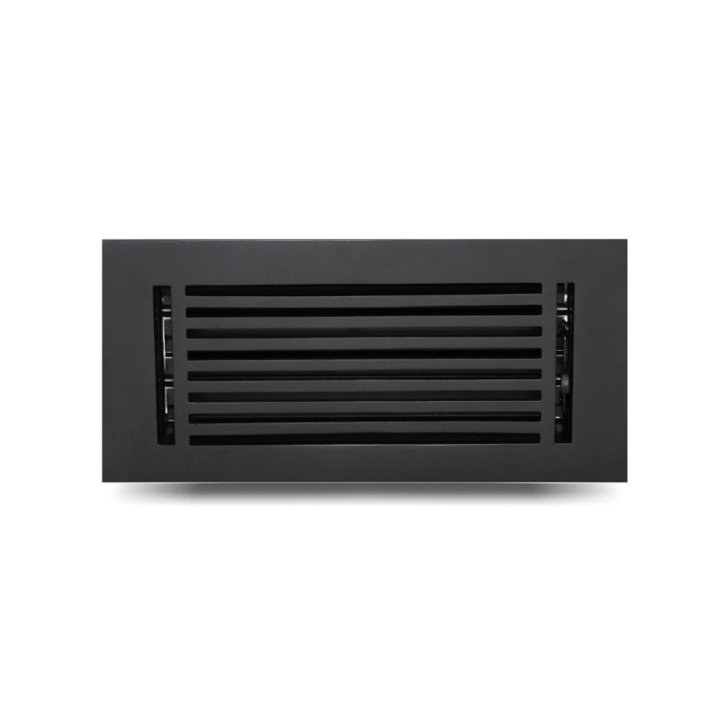 Cast Aluminum Floor vent cover Register 4"x10" Textured Black Model Express