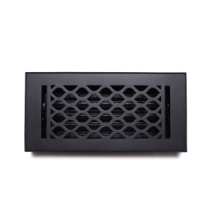 Cast aluminum vent cover/floor register in canada and usa black- wave, front look