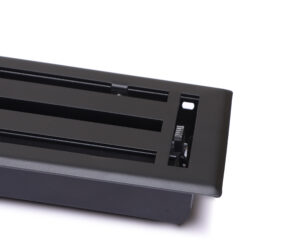 All Metal Vent cover/floor register 4x10 Black, air control nob