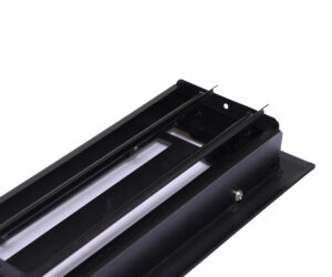 All Metal Vent cover/floor register 4x10 Black, metal damper look