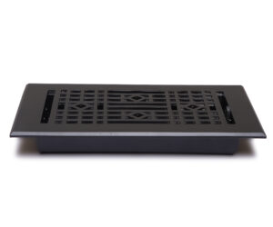 Cast aluminum vent cover/floor register all metal in canada and usa black- checkmate side look new