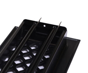 Cast aluminum vent cover/floor register in canada and usa black- wave metal damper