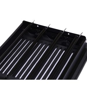 Cast Aluminum Floor Register 8"X10"- Model Express- Black- back view