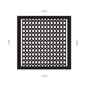 Floor, ceiling, and wall vent covers 16x16 inches size chart