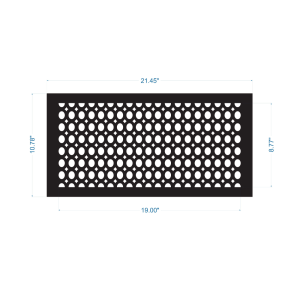 Cast Aluminum Air Return Grille | Vent Cover 9"x20"-Oval