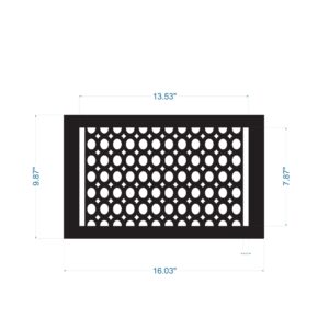 Heavy duty Vent cover and grille 8 by 14 Inches size chart new image