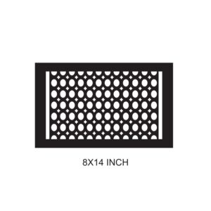 Heavy duty Vent cover and grille 8 by 14 Inches size chart