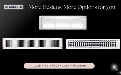 Cast Aluminum Air Return Grille | Vent Cover 12"x24"-Oval-01