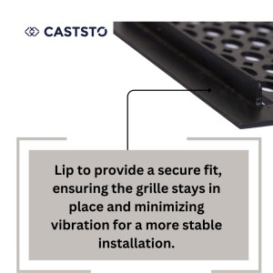 Cast Aluminum Air Return Grille | Vent Cover 8"x30"-Oval14