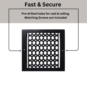 Cast Aluminum Vent Cover | Floor Register 9"x9"-Oval-22