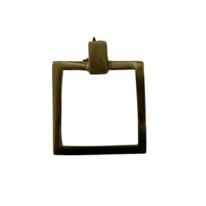 Brass square ring pull 3 inches