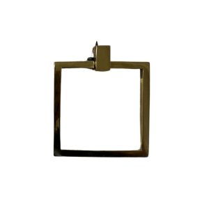 Brass square ring pull 4 inches