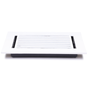 Cast Aluminum Floor Register 4″ X 10″- Express-White