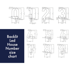 Number -8, Modern Backlit House Number-6″