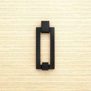 Modern Metal Ring Door Knocker- Black