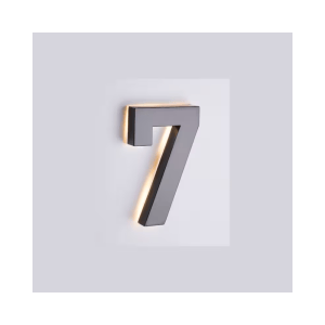 backlit led house number 7 for contemporary houses