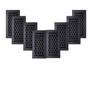 Cast Aluminum Floor Vent Cover 4"x10"- Pack of 8, Model- Wave